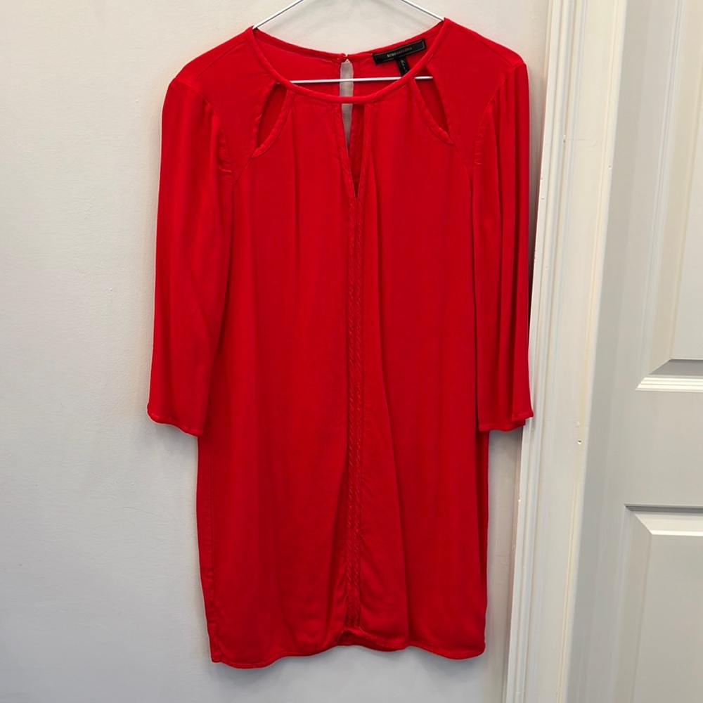 Emmalise Red Berry BCBGMaxazria Shift Dress